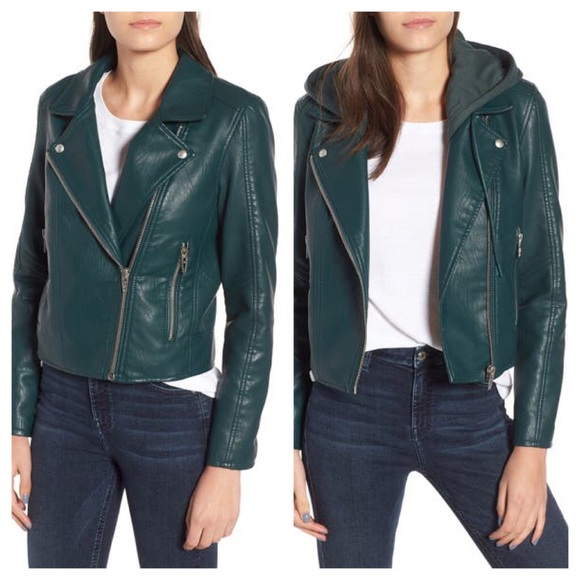 meant to be moto jacket with removable hood